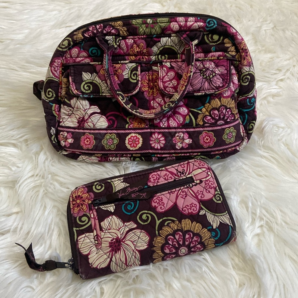 🩷 Vera Bradley Lola Purse & Wallet Mod Floral Pink